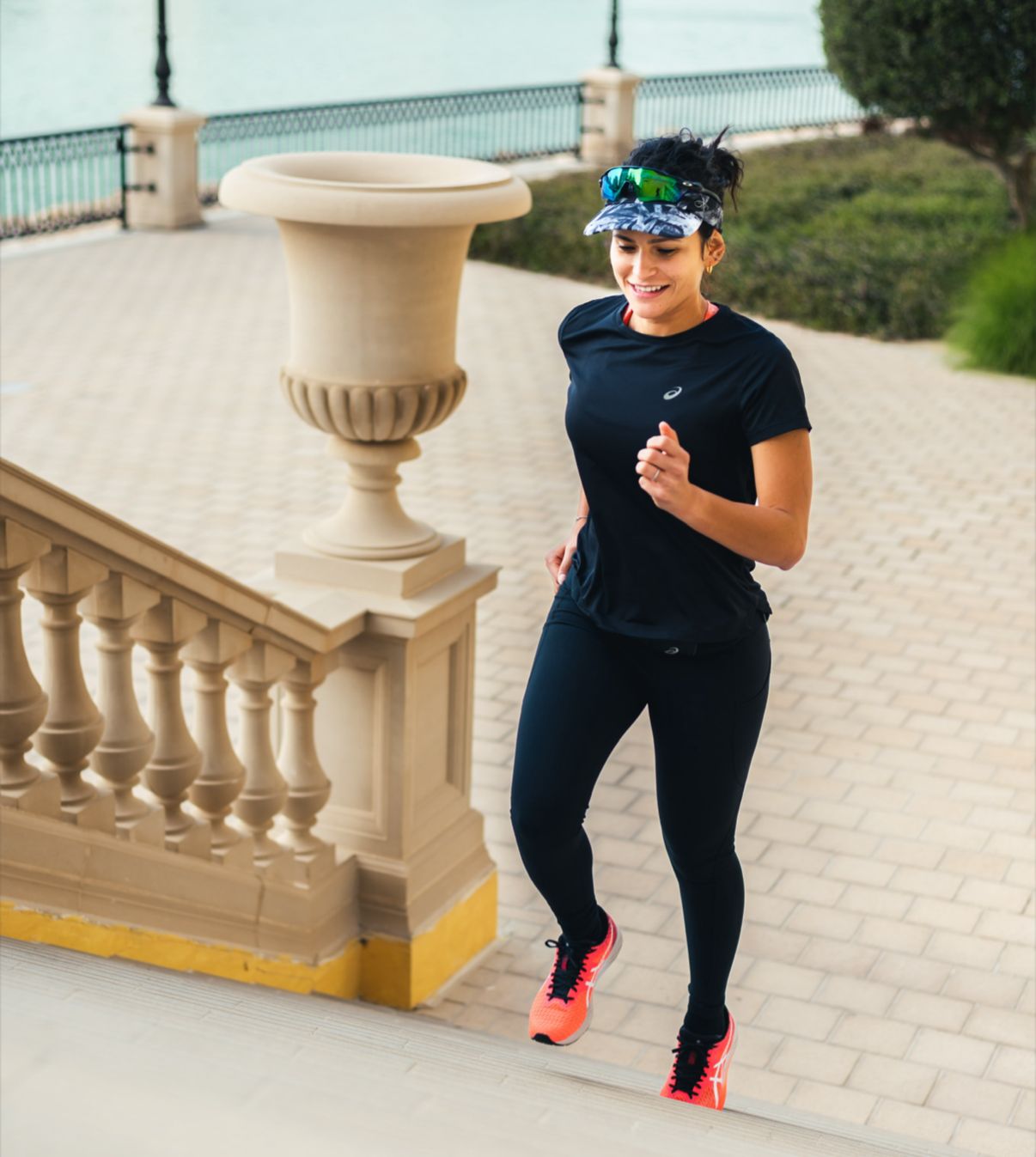 Running — waterfront promenade